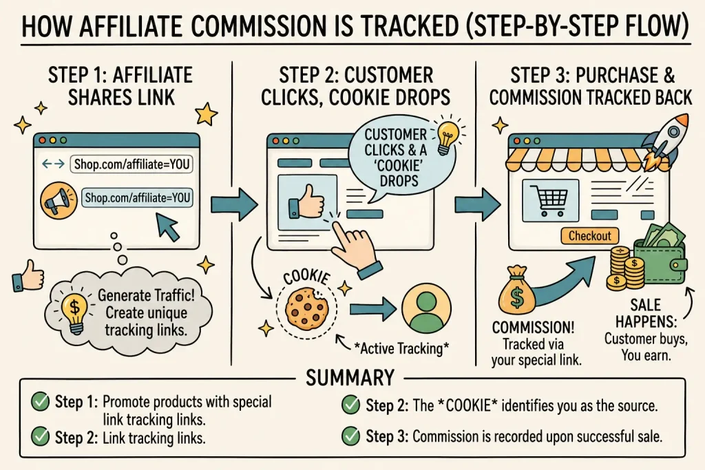 Affiliate tracking link and cookie explained for beginners